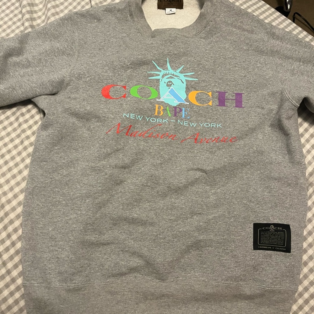 Coach x Bape collab crewneck sweater